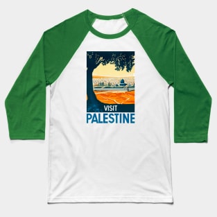 1930s Visit Palestine Poster Baseball T-Shirt